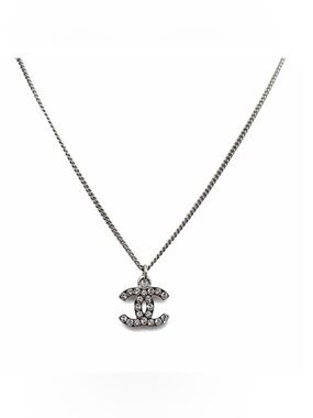 Chanel vintage necklace- Crystal CC Pendant Necklace